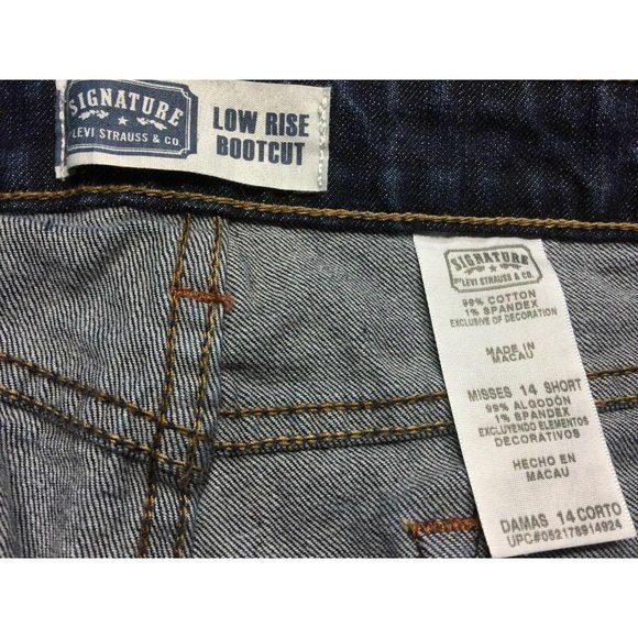 Levi's Signature Low Rise Bootcut Jeans Stretch 14 Short X 28‎ - Picture 4 of 9